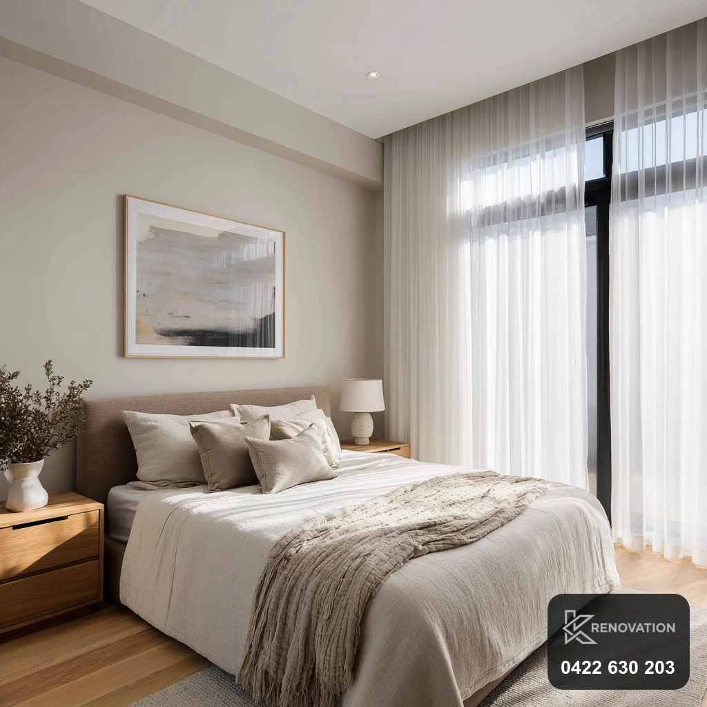 Renovated master bedroom in a Footscray home by KRenovation