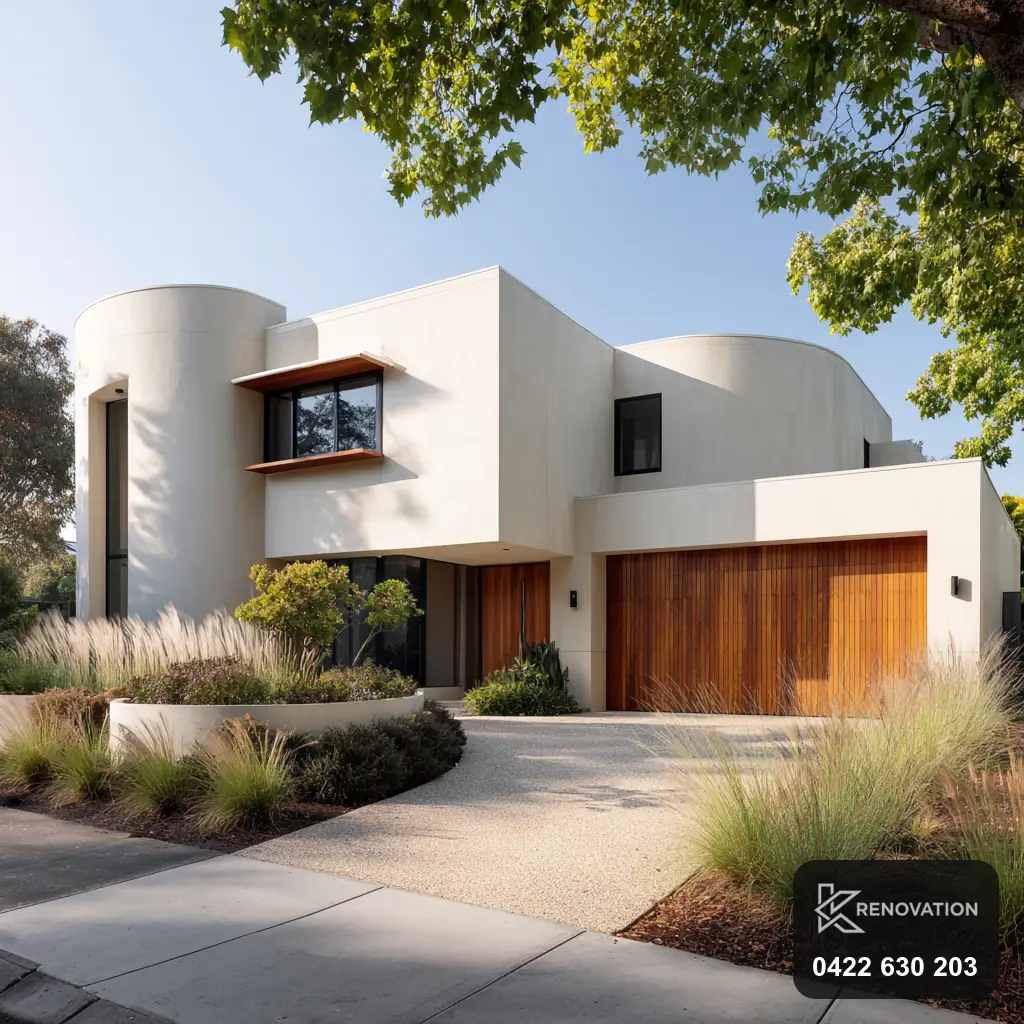 Renovated modern family home facade near Hoppers Crossing by KRenovation